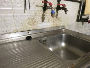a clogged sink drain