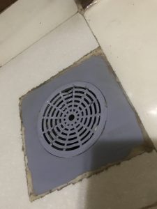 a clogged floor drain in rijswijk