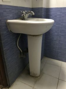 a clogged sink in oss