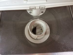 inspection of a dishwasher drain
