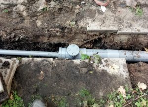 the tracing of a construction fault in a sewer system